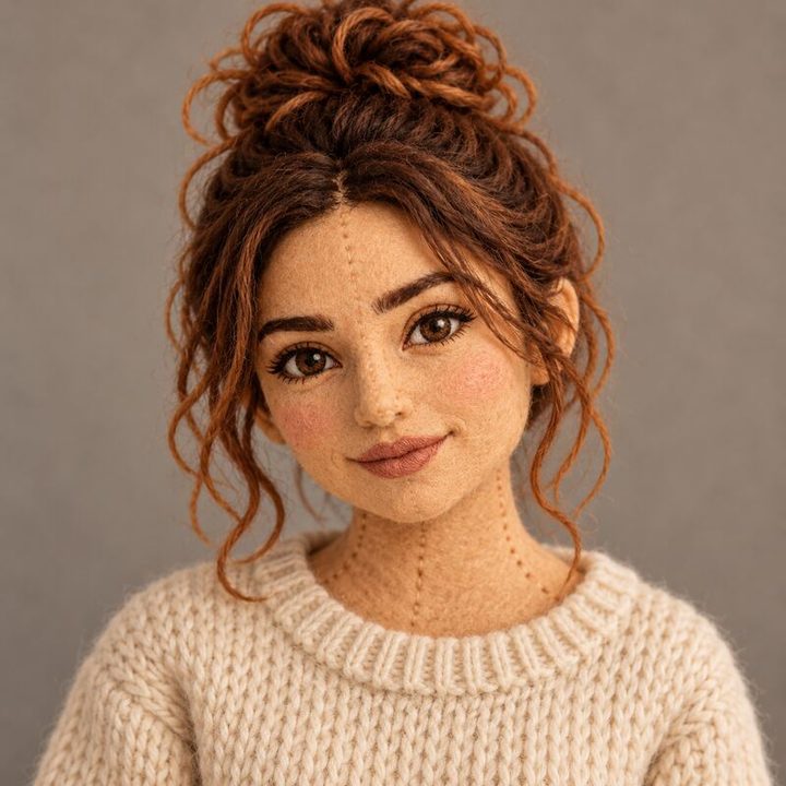 Peluş oyuncağa dönüşmüş portre